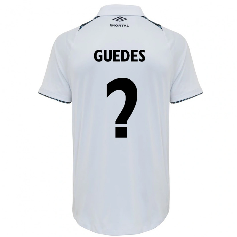 Danxen Kvinder Guilherme Guedes #0 Hvid Blå Udebane Spillertrøjer 2025/26 Trøje T-Shirt