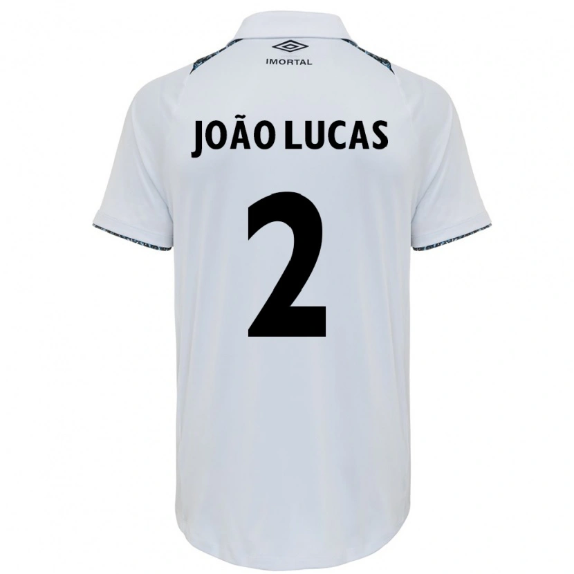 Danxen Kvinder João Lucas #2 Blå Sort Hvid Udebane Spillertrøjer 2025/26 Trøje T-Shirt