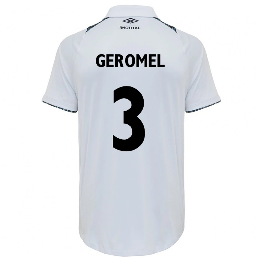 Danxen Kvinder Pedro Geromel #3 Blå Sort Hvid Udebane Spillertrøjer 2025/26 Trøje T-Shirt