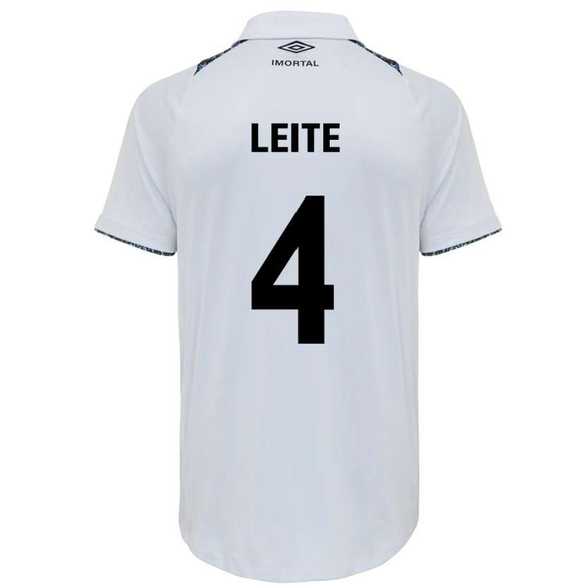 Danxen Kvinder Paulo Henrique Leite #4 Blå Sort Hvid Udebane Spillertrøjer 2025/26 Trøje T-Shirt