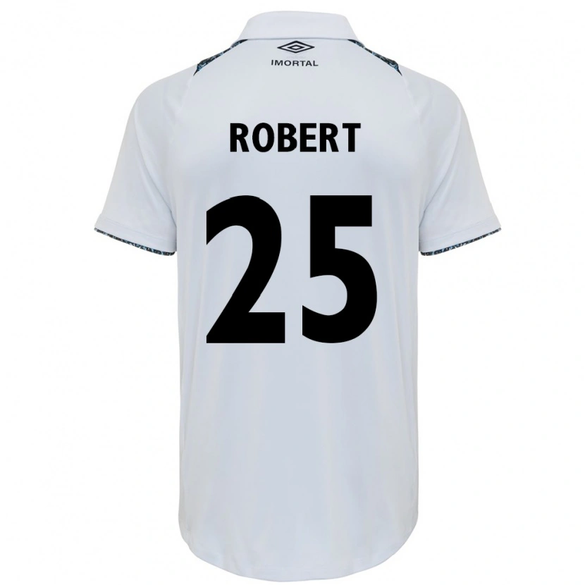 Danxen Kvinder Jhonata Robert #25 Blå Sort Hvid Udebane Spillertrøjer 2025/26 Trøje T-Shirt