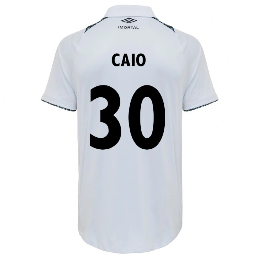 Danxen Kvinder Rodrigo Caio #30 Hvid Blå Udebane Spillertrøjer 2025/26 Trøje T-Shirt