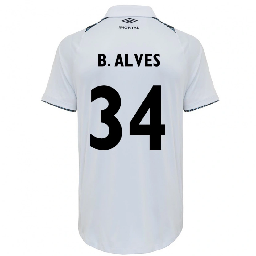 Danxen Kvinder Bruno Alves #34 Blå Sort Hvid Udebane Spillertrøjer 2025/26 Trøje T-Shirt