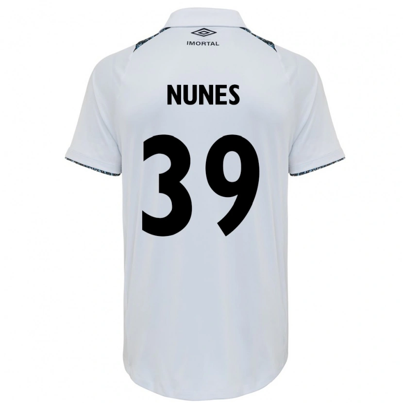Danxen Kvinder Gustavo Gomes #39 Blå Sort Hvid Udebane Spillertrøjer 2025/26 Trøje T-Shirt