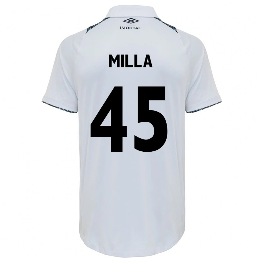 Danxen Kvinder Lucas Milla #45 Blå Sort Hvid Udebane Spillertrøjer 2025/26 Trøje T-Shirt