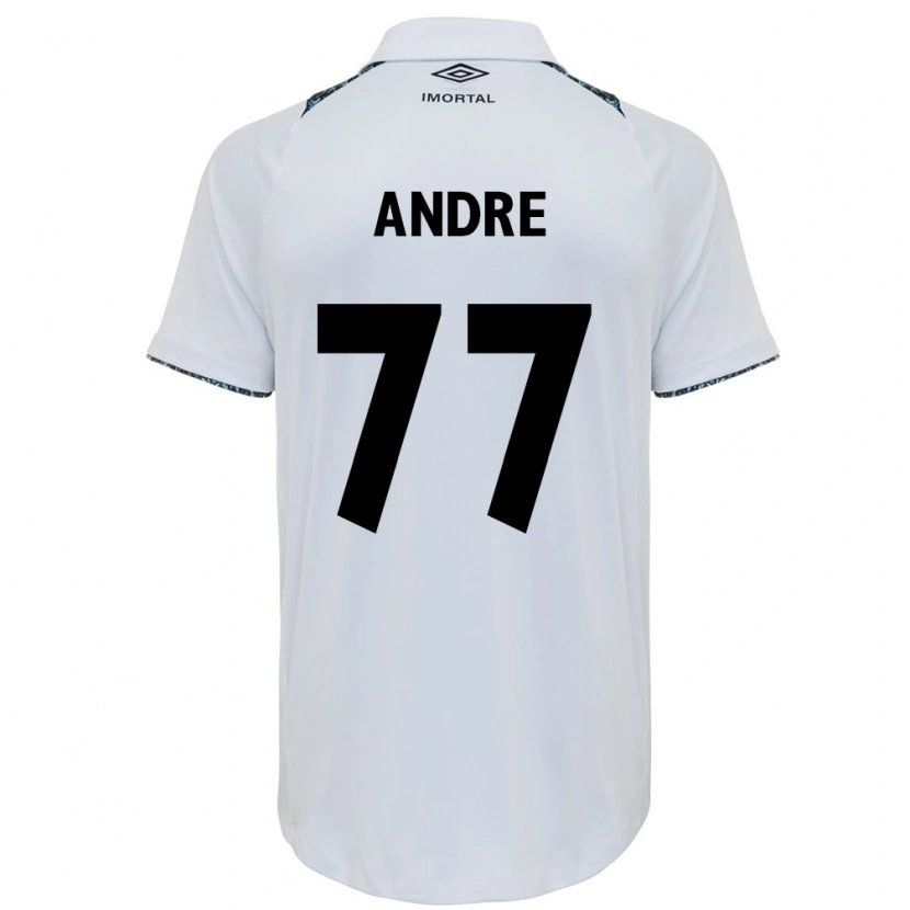 Danxen Kvinder André Henrique #77 Blå Sort Hvid Udebane Spillertrøjer 2025/26 Trøje T-Shirt