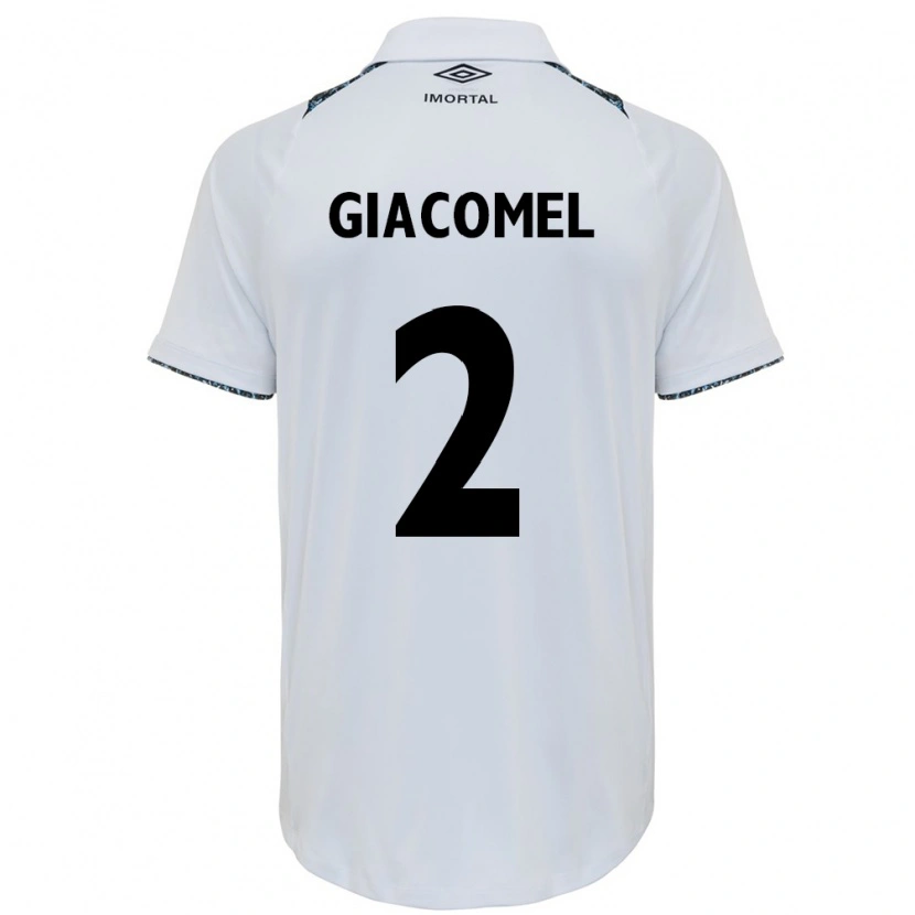 Danxen Kvinder Laís Giacomel #2 Blå Sort Hvid Udebane Spillertrøjer 2025/26 Trøje T-Shirt