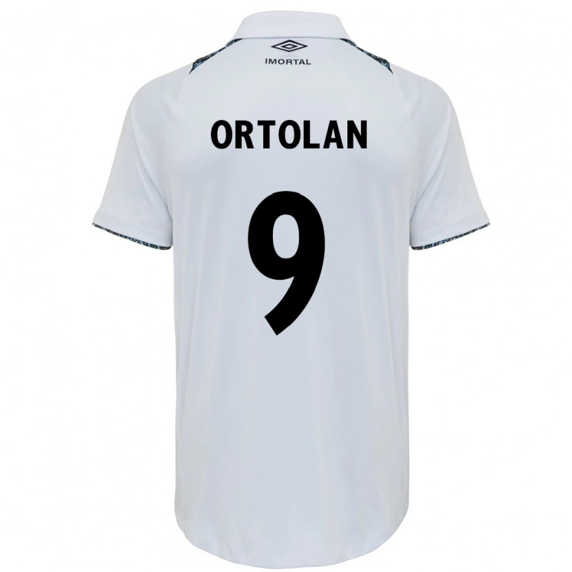 Danxen Kvinder Dani Ortolan #9 Blå Sort Hvid Udebane Spillertrøjer 2025/26 Trøje T-Shirt