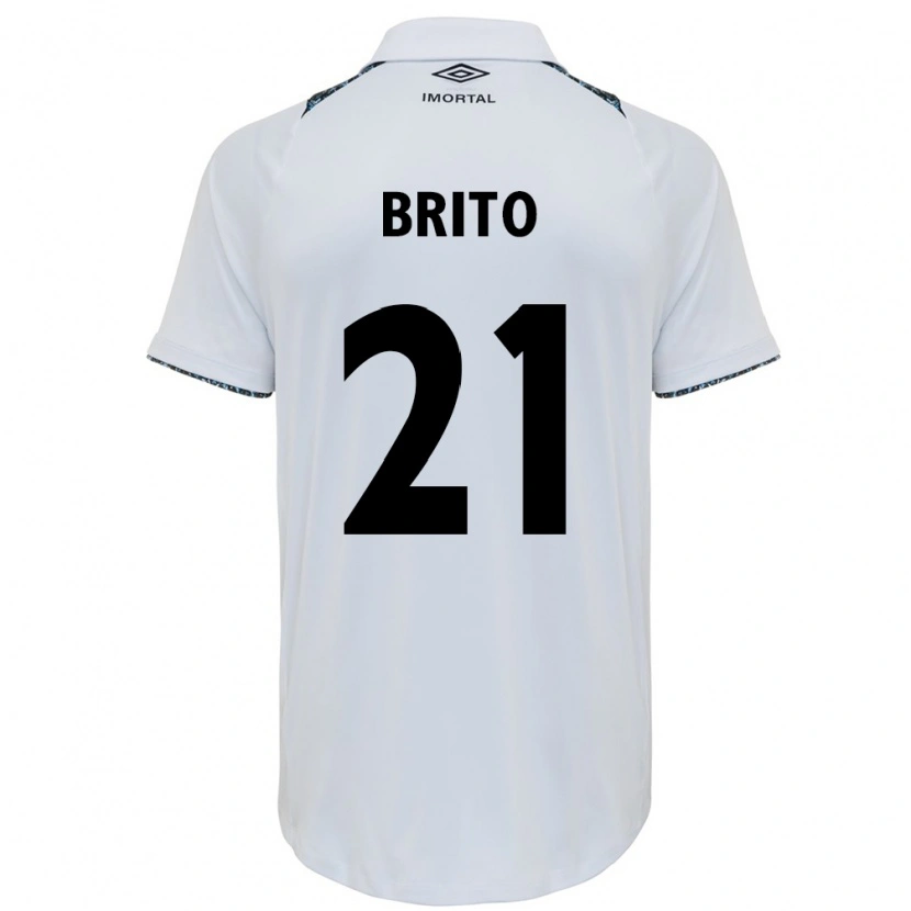 Danxen Kvinder Brito #21 Blå Sort Hvid Udebane Spillertrøjer 2025/26 Trøje T-Shirt