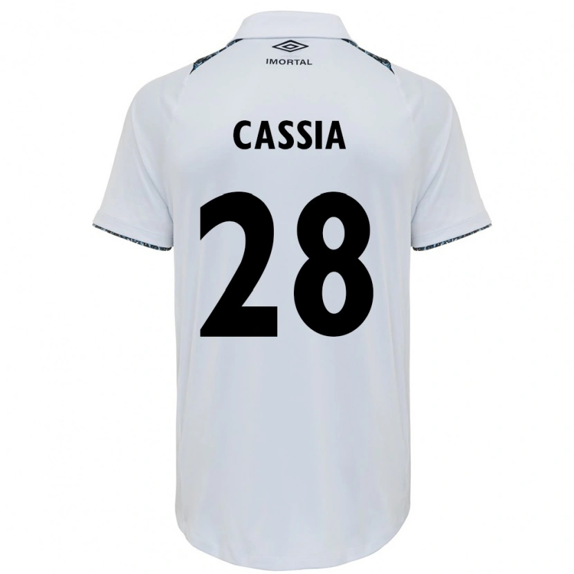 Danxen Kvinder Cássia #28 Blå Sort Hvid Udebane Spillertrøjer 2025/26 Trøje T-Shirt