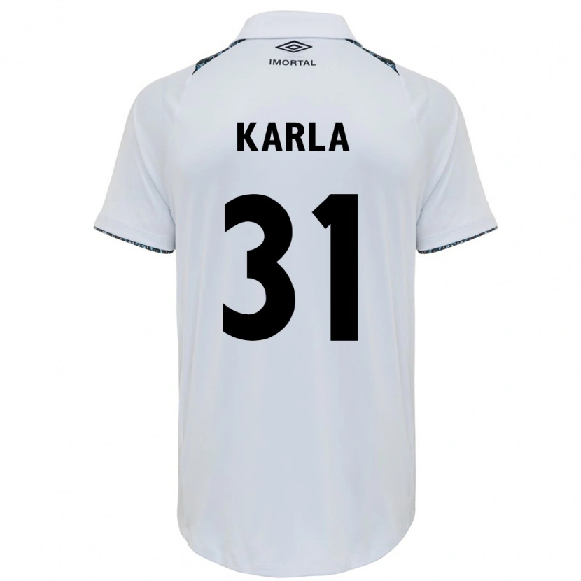 Danxen Kvinder Emmily Karla #31 Blå Sort Hvid Udebane Spillertrøjer 2025/26 Trøje T-Shirt