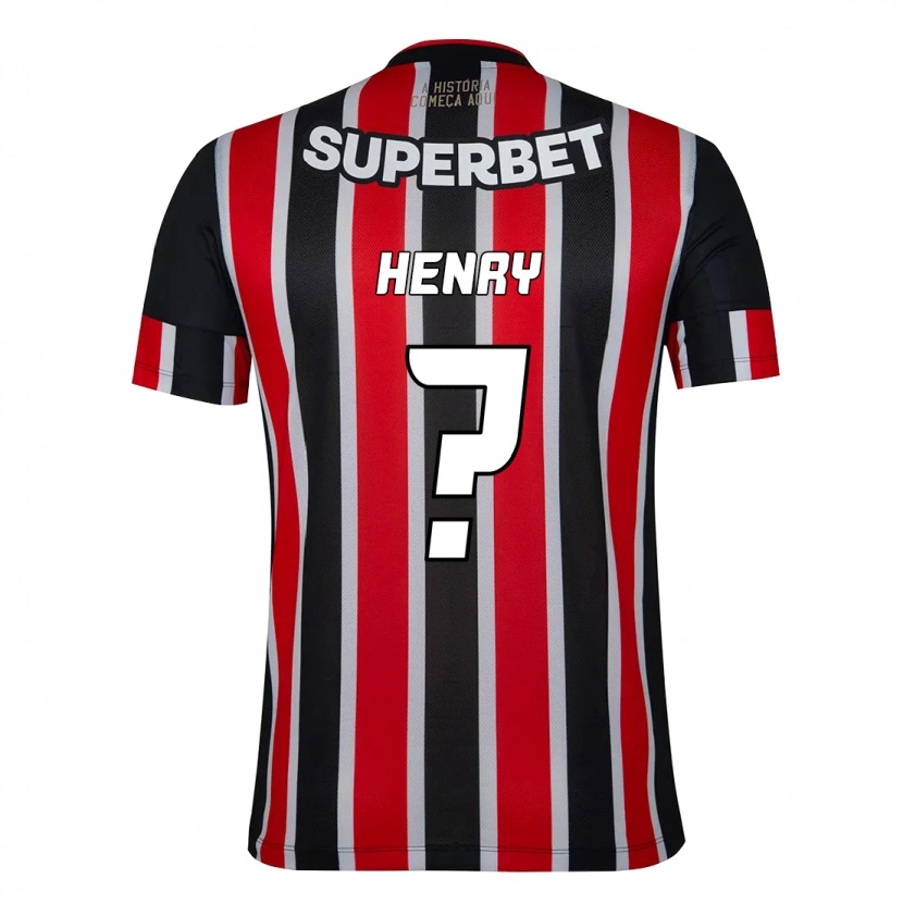 Danxen Kvinder Thierry Henry #0 Rød Sort Hvid Udebane Spillertrøjer 2025/26 Trøje T-Shirt