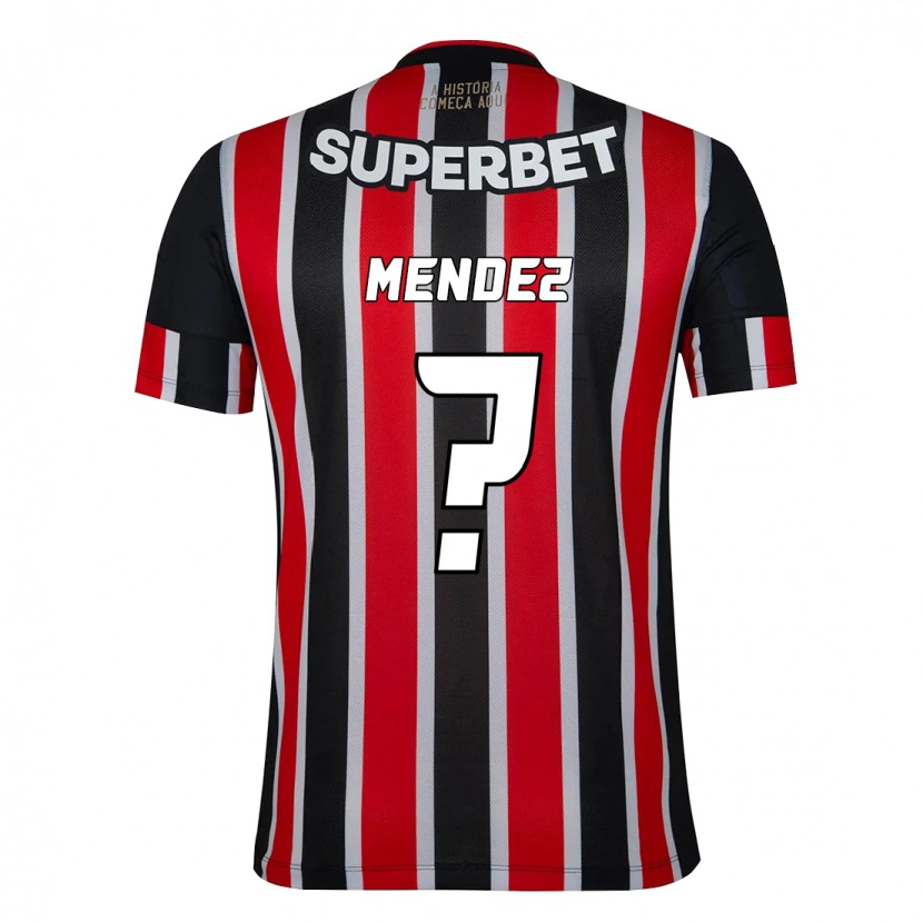 Danxen Kvinder Jhegson Méndez #0 Rød Sort Hvid Udebane Spillertrøjer 2025/26 Trøje T-Shirt