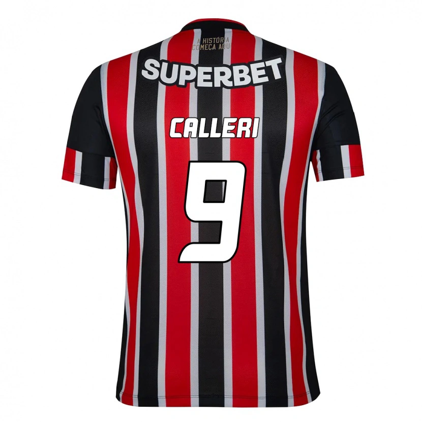 Danxen Kvinder Jonathan Calleri #9 Rød Sort Hvid Udebane Spillertrøjer 2025/26 Trøje T-Shirt
