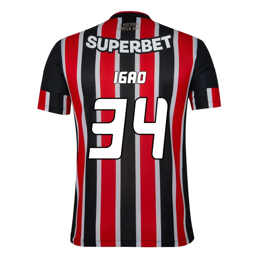 Danxen Kvinder Igão #34 Rød Sort Hvid Udebane Spillertrøjer 2025/26 Trøje T-Shirt