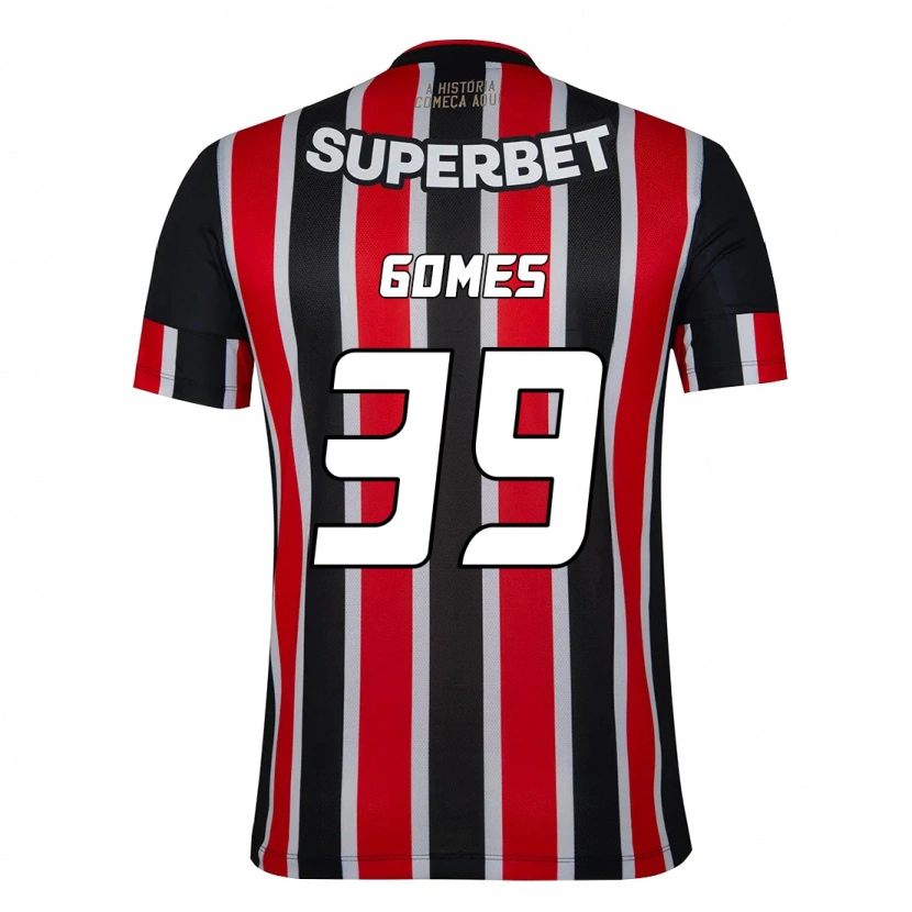 Danxen Kvinder William Gomes #39 Rød Sort Hvid Udebane Spillertrøjer 2025/26 Trøje T-Shirt