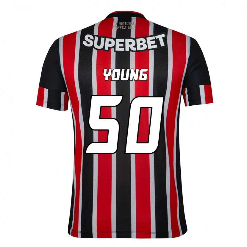 Danxen Kvinder Young #50 Rød Sort Hvid Udebane Spillertrøjer 2025/26 Trøje T-Shirt