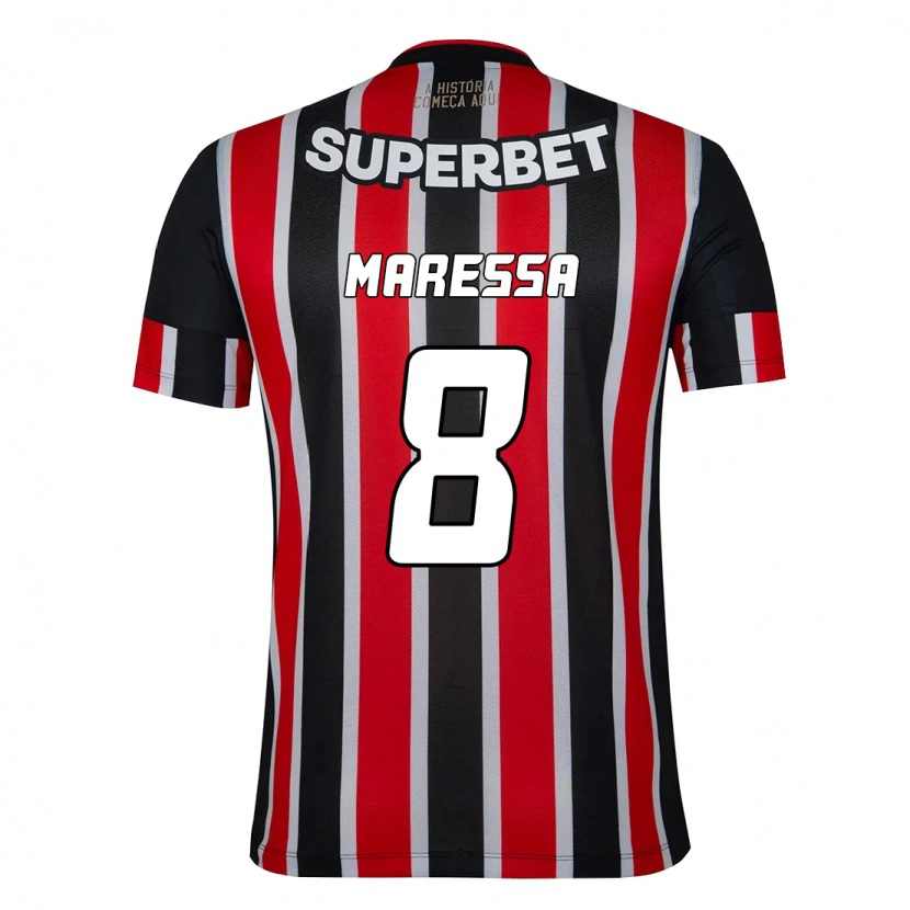Danxen Kvinder Maressa #8 Rød Sort Hvid Udebane Spillertrøjer 2025/26 Trøje T-Shirt
