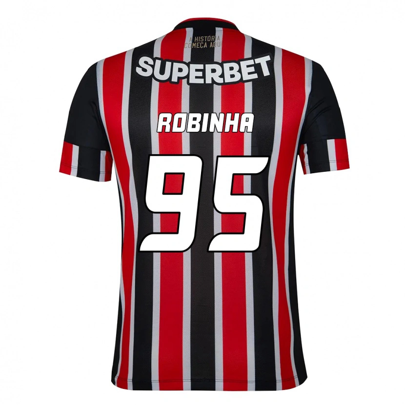Danxen Kvinder Robinha #95 Rød Sort Hvid Udebane Spillertrøjer 2025/26 Trøje T-Shirt