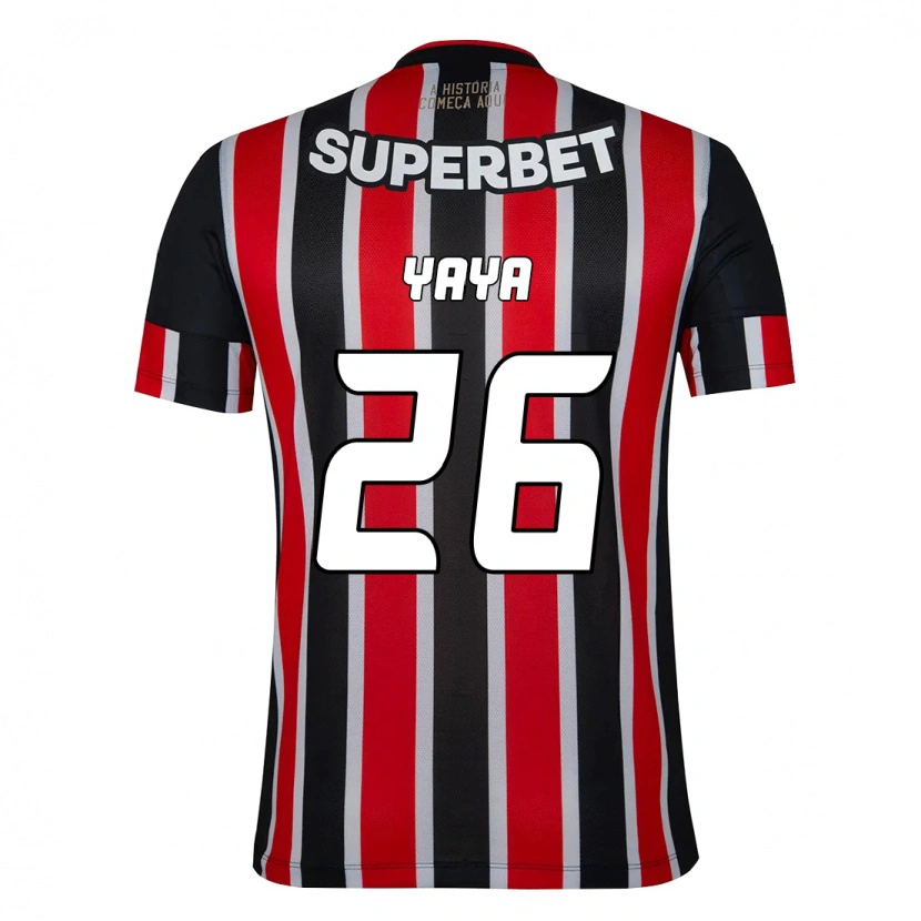 Danxen Kvinder Yaya #26 Rød Sort Hvid Udebane Spillertrøjer 2025/26 Trøje T-Shirt