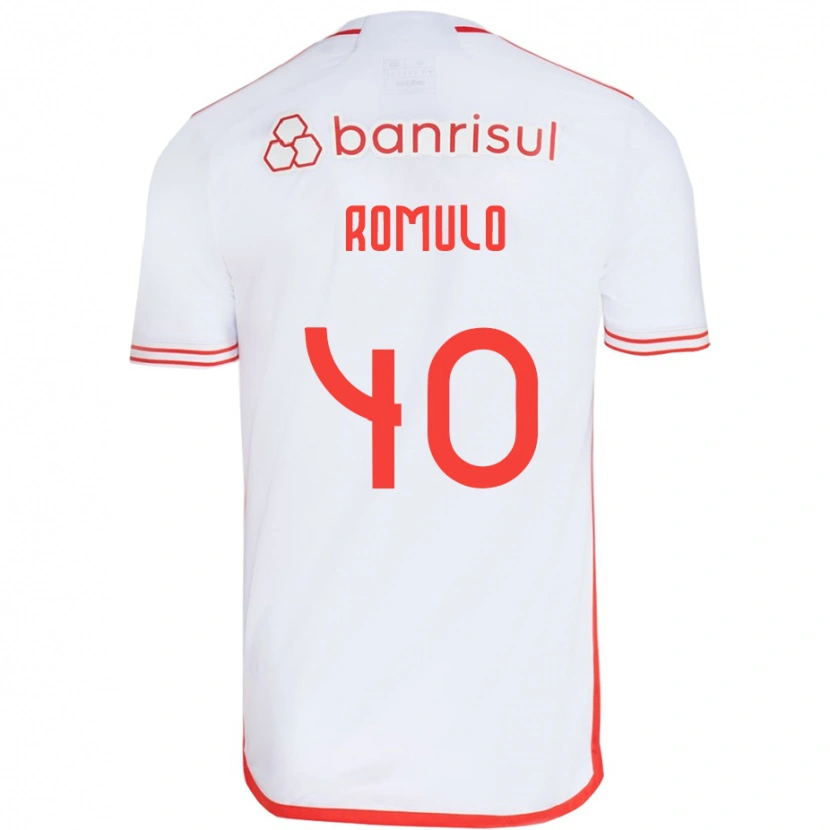 Danxen Kvinder Rômulo #40 Rød Hvid Udebane Spillertrøjer 2025/26 Trøje T-Shirt