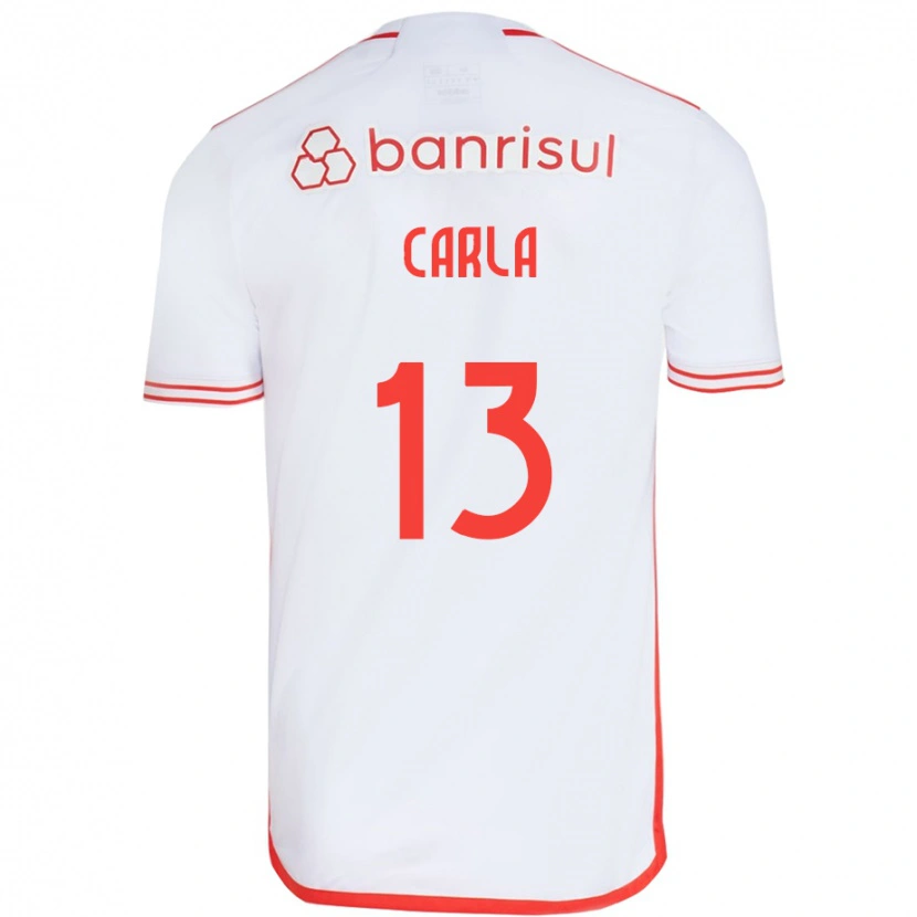 Danxen Kvinder Carla #13 Rød Hvid Udebane Spillertrøjer 2025/26 Trøje T-Shirt