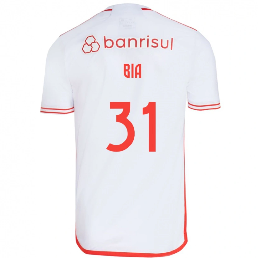 Danxen Kvinder Bia #31 Hvid Rød Udebane Spillertrøjer 2025/26 Trøje T-Shirt
