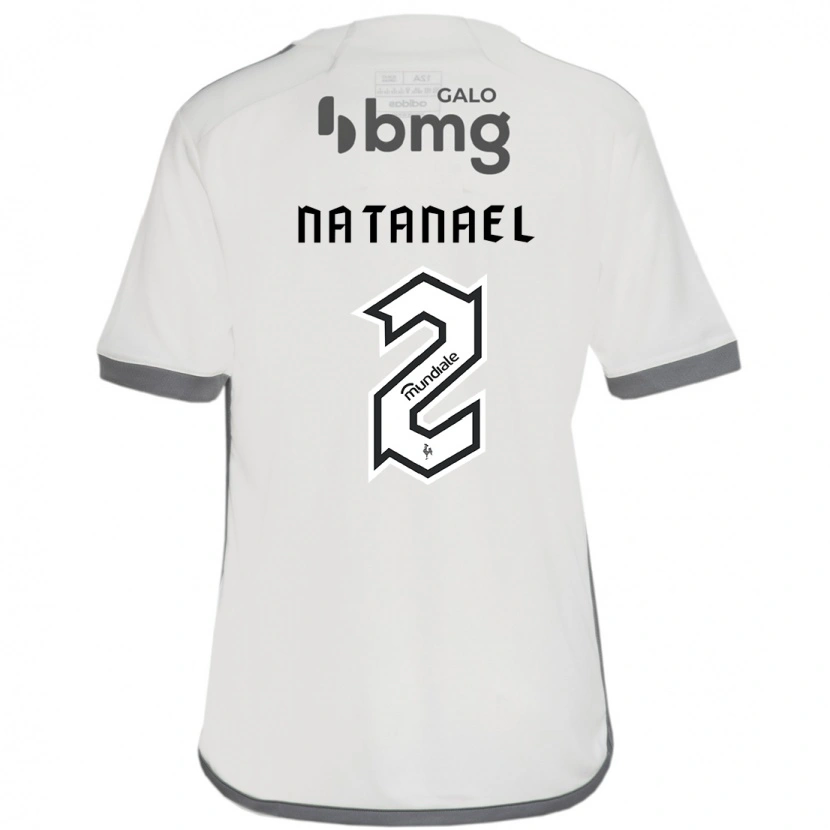 Danxen Kvinder Natanael #2 Hvid Sort Udebane Spillertrøjer 2025/26 Trøje T-Shirt