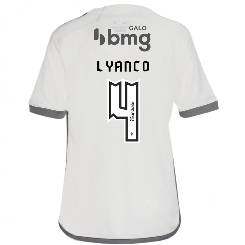 Danxen Kvinder Lyanco #4 Hvid Sort Udebane Spillertrøjer 2025/26 Trøje T-Shirt