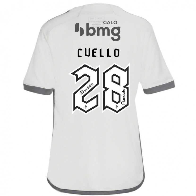 Danxen Kvinder Tomás Cuello #28 Hvid Sort Udebane Spillertrøjer 2025/26 Trøje T-Shirt