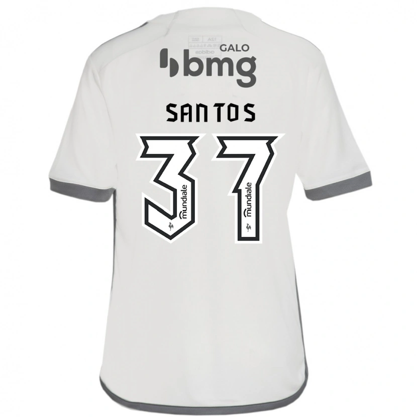 Danxen Kvinder Júnior Santos #37 Hvid Sort Udebane Spillertrøjer 2025/26 Trøje T-Shirt