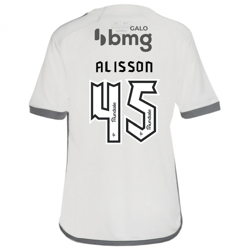 Danxen Kvinder Alisson #45 Hvid Sort Udebane Spillertrøjer 2025/26 Trøje T-Shirt