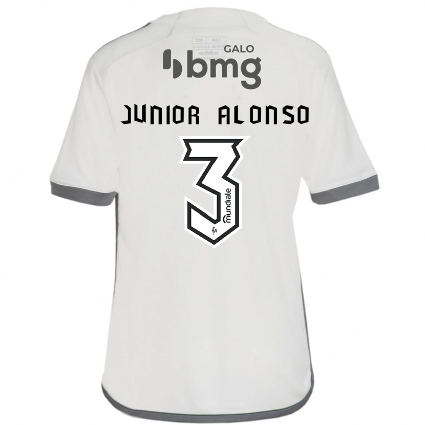 Danxen Kvinder Junior Alonso #3 Hvid Sort Udebane Spillertrøjer 2025/26 Trøje T-Shirt