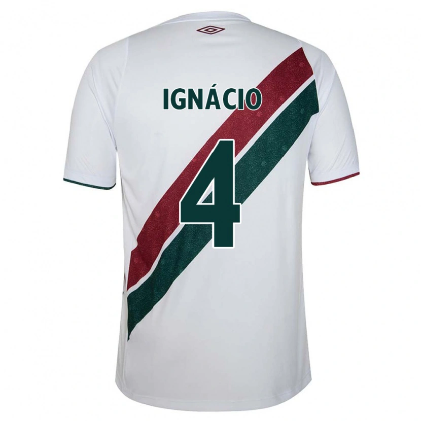 Danxen Kvinder Ignácio #4 Grøn Maroon Hvid Udebane Spillertrøjer 2025/26 Trøje T-Shirt