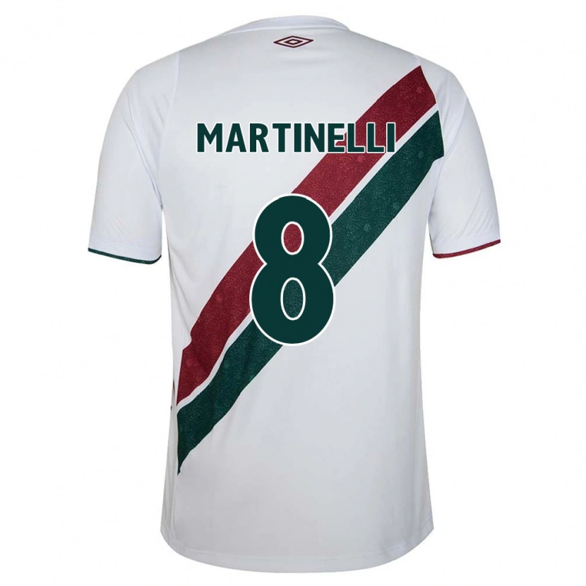 Danxen Kvinder Martinelli #8 Grøn Maroon Hvid Udebane Spillertrøjer 2025/26 Trøje T-Shirt