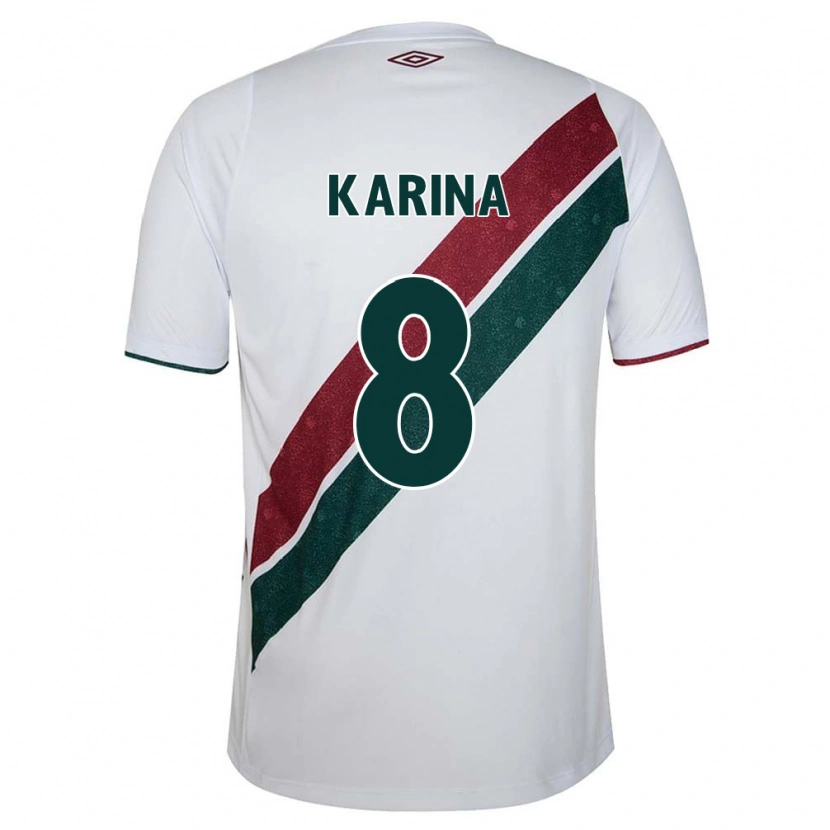 Danxen Kvinder Karina #8 Grøn Maroon Hvid Udebane Spillertrøjer 2025/26 Trøje T-Shirt