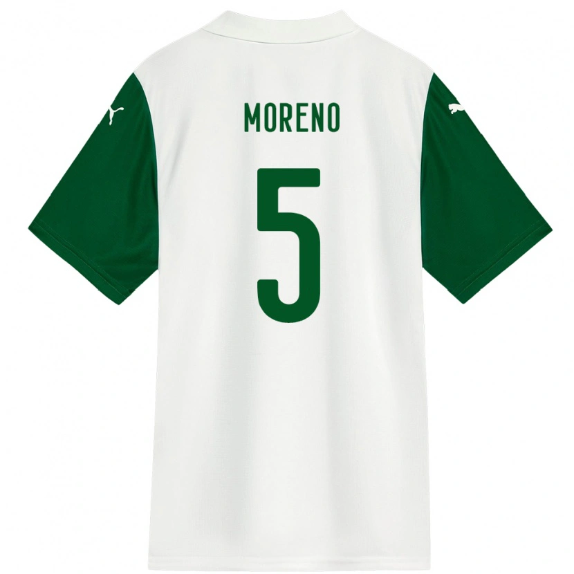 Danxen Kvinder Aníbal Moreno #5 Grøn Hvid Udebane Spillertrøjer 2025/26 Trøje T-Shirt