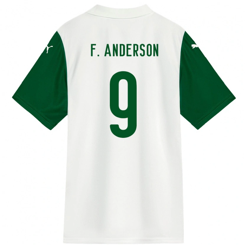 Danxen Kvinder Felipe Anderson #9 Grøn Hvid Udebane Spillertrøjer 2025/26 Trøje T-Shirt