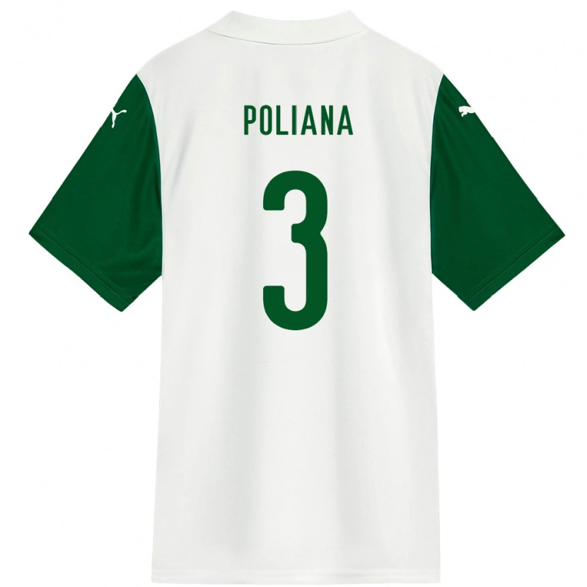 Danxen Kvinder Poliana #3 Grøn Hvid Udebane Spillertrøjer 2025/26 Trøje T-Shirt