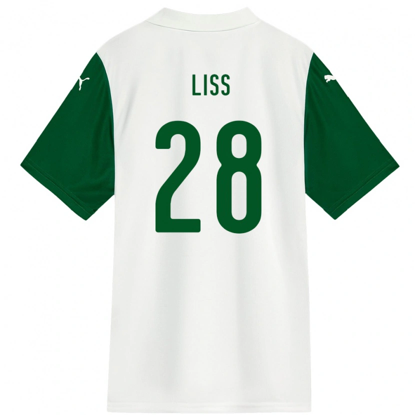 Danxen Kvinder Victória Liss #28 Grøn Hvid Udebane Spillertrøjer 2025/26 Trøje T-Shirt