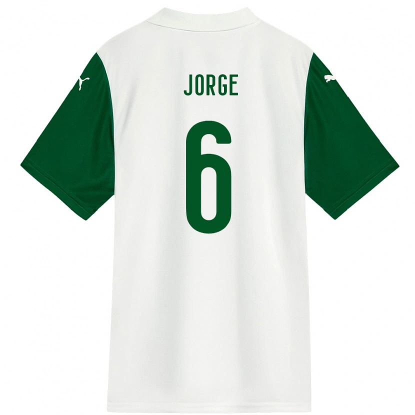 Danxen Kvinder Jorge #6 Grøn Hvid Udebane Spillertrøjer 2025/26 Trøje T-Shirt