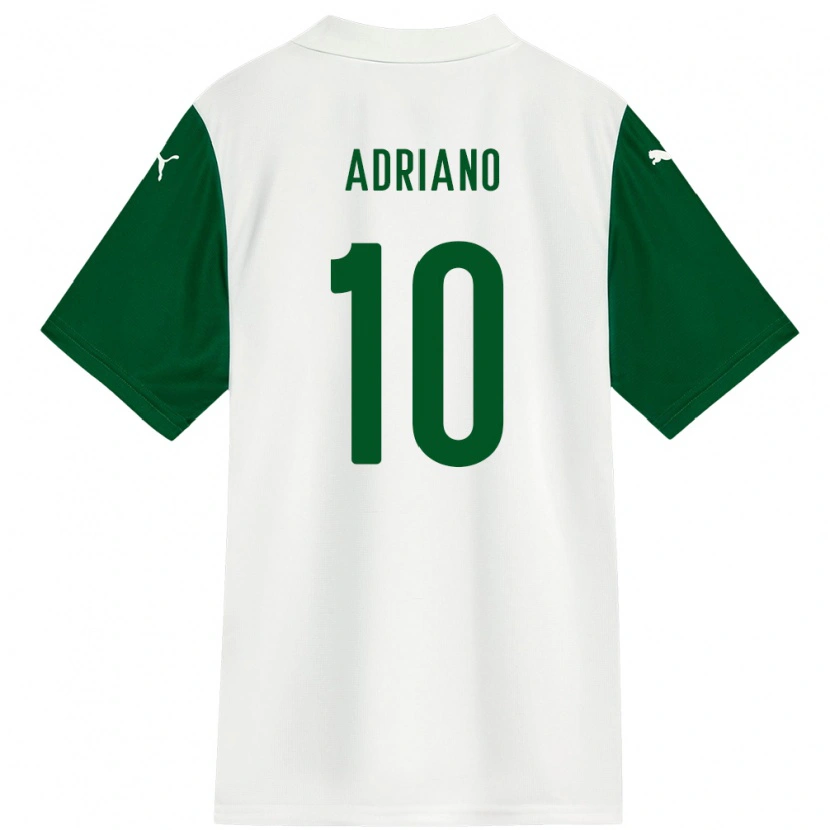 Danxen Kvinder Luiz Adriano #10 Grøn Hvid Udebane Spillertrøjer 2025/26 Trøje T-Shirt