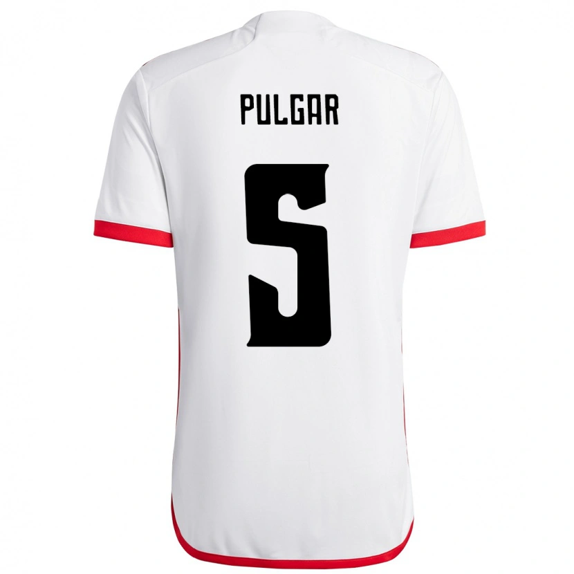 Danxen Kvinder Erick Pulgar #5 Rød Sort Udebane Spillertrøjer 2025/26 Trøje T-Shirt
