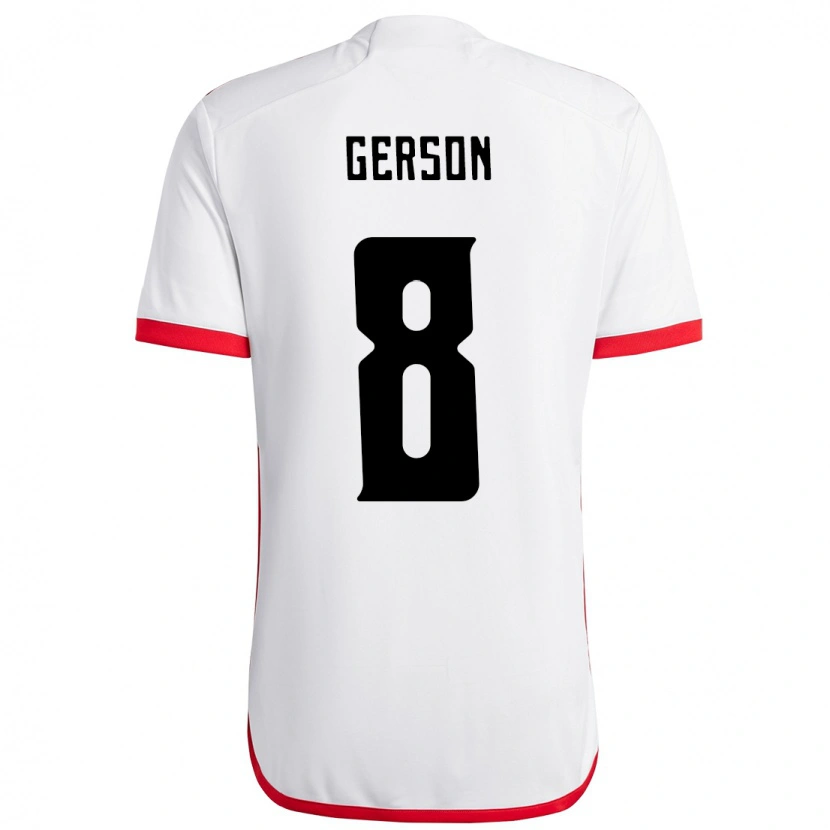 Danxen Kvinder Gerson #8 Rød Sort Udebane Spillertrøjer 2025/26 Trøje T-Shirt