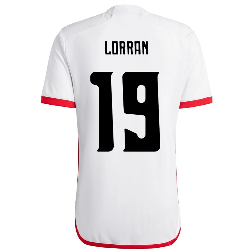 Danxen Kvinder Lorran #19 Rød Sort Udebane Spillertrøjer 2025/26 Trøje T-Shirt