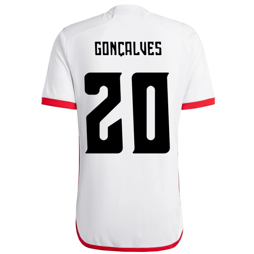 Danxen Kvinder Matheus Gonçalves #20 Rød Sort Udebane Spillertrøjer 2025/26 Trøje T-Shirt