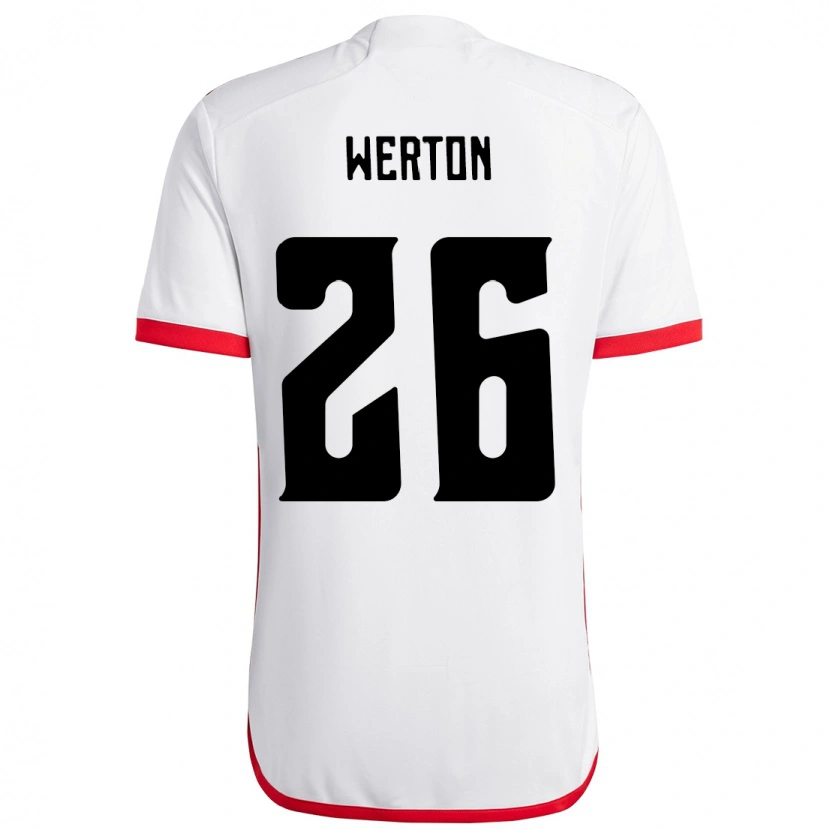 Danxen Kvinder Werton #26 Rød Sort Udebane Spillertrøjer 2025/26 Trøje T-Shirt