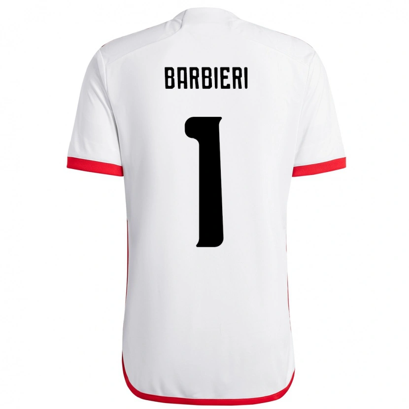 Danxen Kvinder Gabi Barbieri #1 Rød Sort Udebane Spillertrøjer 2025/26 Trøje T-Shirt