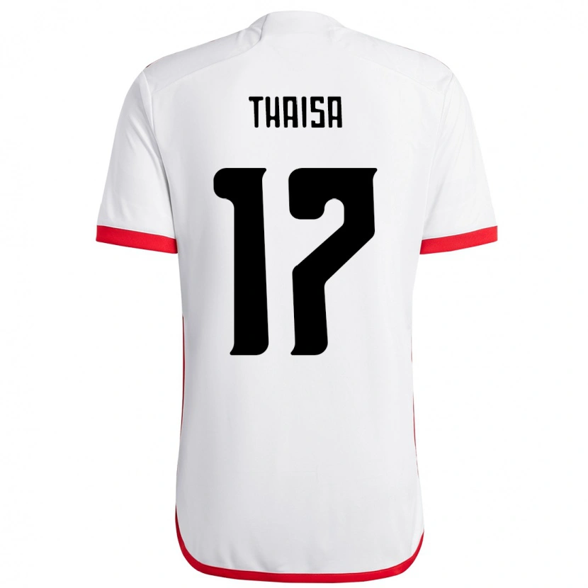 Danxen Kvinder Thaisa #17 Rød Sort Udebane Spillertrøjer 2025/26 Trøje T-Shirt