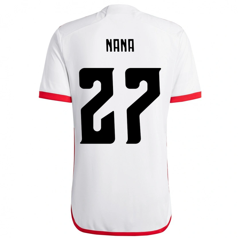 Danxen Kvinder Naná #27 Rød Sort Udebane Spillertrøjer 2025/26 Trøje T-Shirt